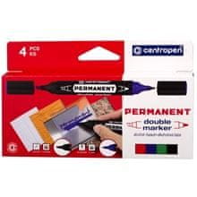 Centropen Permanentni marker DOUBLE m., 4 barve