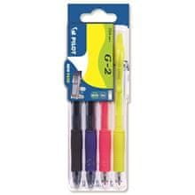 Pilot Gel roller G-2 07 Neon, set2go, 4 barve