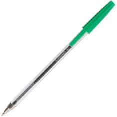 Kroglično pero Q-Connect, za enkratno uporabo, zeleno