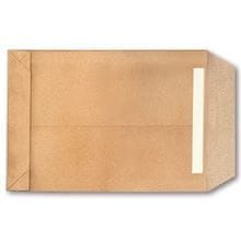 Poštne vrečke B5 s prečnim dnom, tekst, reciklirane, rjave, 100 kosov