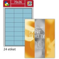 Univerzalne etikete S&K Label, modre, 70x36 mm, 2400 kosov