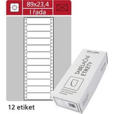 Enovrstične tabelarne etikete, 89 x 23,4 mm, 6000 kosov
