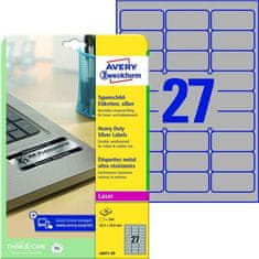 Avery Zweckform PE etikete Avery-srebrne 63,5x29,6mm 540pcs