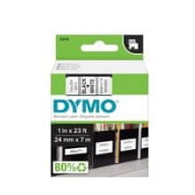 Dymo Trak D1 širine 24 mm, črno/beli