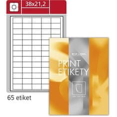 Odstranljive etikete, bele, 38,0 x 21,2 mm, 6500 kosov