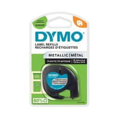 Dymo Kovinski trak LetraTag, 12 mm, srebrn