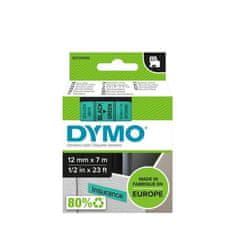 Dymo Trak D1 širine 12 mm, črno-zelen