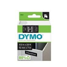 Dymo Trak D1 širine 12 mm, bel/črn