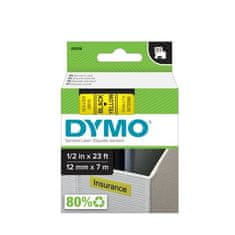 Dymo Trak D1 širine 12 mm, črno-rumen