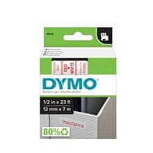 Dymo Trak D1 širine 12 mm, rdeče/bele barve