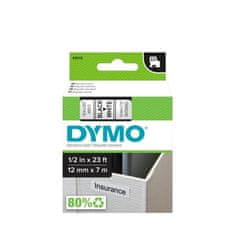 Dymo Trak D1 širine 12 mm, črno/beli