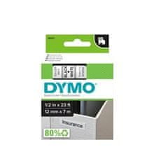 Dymo Trak D1 širine 12 mm, črno/beli