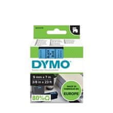 Dymo Trak D1 širine 9 mm, črn/moder