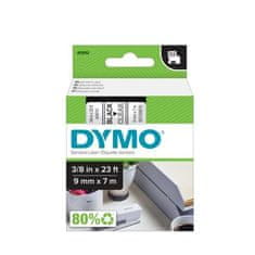 Dymo Trak D1 širine 9 mm, črn/prezoren