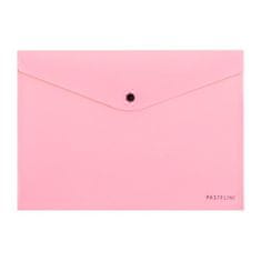 Karton P+P Zložljiv kovček z gumbom Pastelini, A5, roza