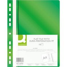Viseči plastični mape Q-Connect, A4, zelene barve. 10 kosov