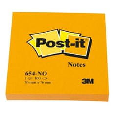 Post-It Beležnica Post it, 76 x 76 mm, bučno oranžna, 6 kosov