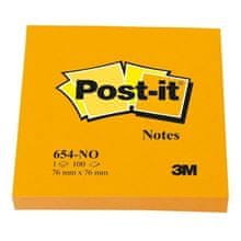 Post-It Beležnica Post it, 76 x 76 mm, bučno oranžna, 6 kosov