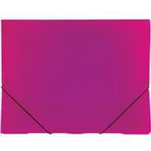 Karton P+P mape z zavihki in gumicami Opaline, A4, plastične, roza, 1 kos