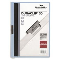 Durable Mapa s sponko DURACLIP 30, A4, svetlo modra