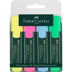 Faber-Castell Označevalnik Textliner 1548, komplet 4 barv