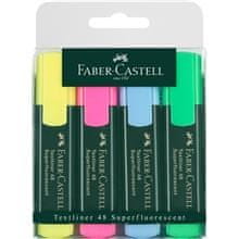 Faber-Castell Označevalnik Textliner 1548, komplet 4 barv