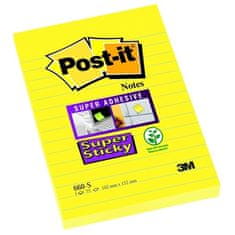 Post-It Blok za beležke Super Sticky, 102x152 mm, ultra rumen