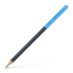 Faber-Castell Dvobarvni grafitni svinčnik Grip, modro/črno, 12 kosov