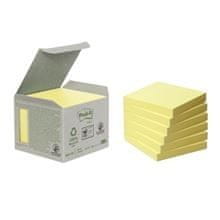 Post-It Recikliran listek, 76 x 76 mm, rumen, 6 kosov