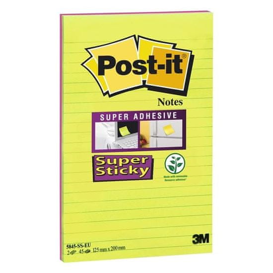 Post-It Listek, 127 x 203 mm, citrus/fuksija, 2 kosa