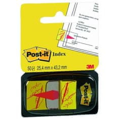 Post-It Zaznamki, podpis, 25,4 x 43,2 mm, rumeni