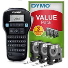 Dymo Etiketni stroj LM 160 + 3 kosi traku D1, 12 mm