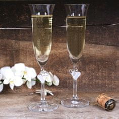 Stölzle Set kelih za šampanjec L'Amour 175ml / 2kos / satin srce / steklo