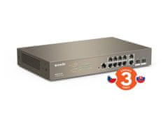 Tenda TEG5312F - Upravljano gigabitno stikalo L3, 10x RJ45 10/100/1000 Mb/s, 2x SFP 1 Gb/s