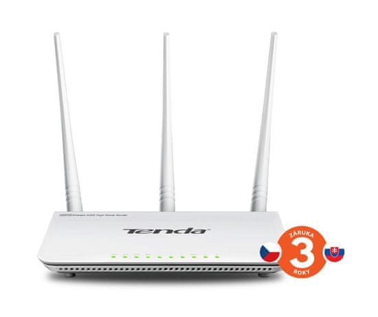 Tenda F3 - Usmerjevalnik Wireless-N 802.11b/g/n, 300Mbps, 1x WAN, 3x LAN, 3x Ext. Ant.