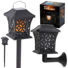 MG Standing Lantern sončna svetilka 12 LED, črna