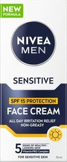 Nivea Zaščitna krema za kožo SPF 15 Men Sensitive (Face Cream) 75 ml