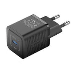 Vention Stenski polnilnik, Vention, FEPB0-EU, USB-C, 20W, GaN (črn)