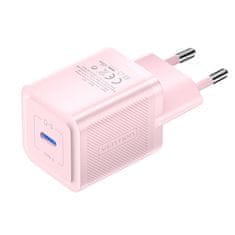 Vention Stenski polnilnik, Vention, FEPP0-EU, USB-C, 20W, GaN (roza)