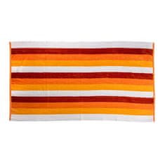 Banquet Bombažna velur brisača BEACH 80 x 160 cm, oranžne črte, komplet 4 kosov