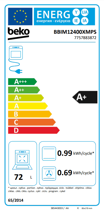 Beko BBIM12400XMPS vgradna pečica