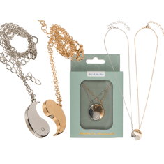 OOTB Magnetna ogrlica, Jin in Jang, srebrna in zlata