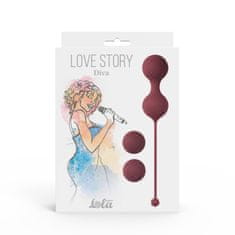 Ero Komplet vaginalnih kroglic Love Story Diva Wine Red