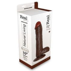 Ero Vibrator-REALISTIC VIBRATOR REAL RAPTURE BROWN 10""""""""""""""""