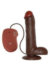 Ero Vibrator-REALISTIC VIBRATOR REAL RAPTURE BROWN 10""""""""""""""""