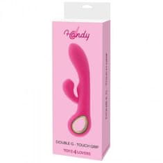 Ero Vibrator-Rabbit handy g-double touch grip roza