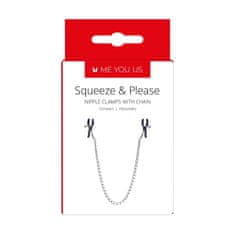 Ero Stimulator - Squeeze N Please Nipple Chain Silver