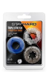 Ero STAY HARD TROJNI RAZTEGLJIVI 3PACK COCKRINGS