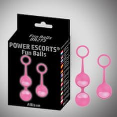 Ero Kroglice-Funballs Allison-Duo Keglove kroglice Slicone Pink