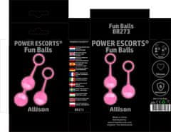 Ero Kroglice-Funballs Allison-Duo Keglove kroglice Slicone Pink